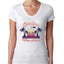 Funny Island Pop Culture Womens Junior Fit V-Neck Tee
