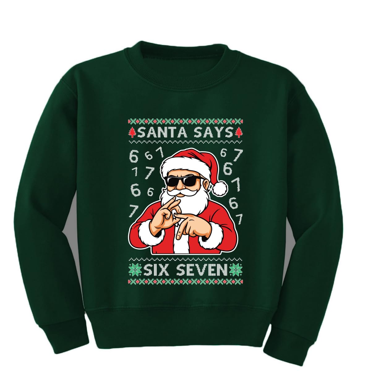 6 7 Numbers Six Seven Unisex Boys Girls Crewneck Sweatshirt
