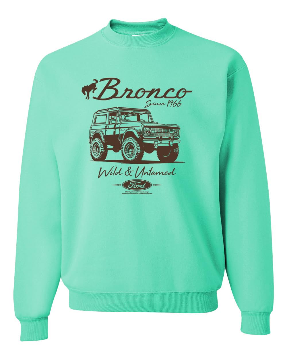 Ford Bronco Wild Untamed 1966 Vintage Cars and Trucks Unisex Crewneck Sweatshirt