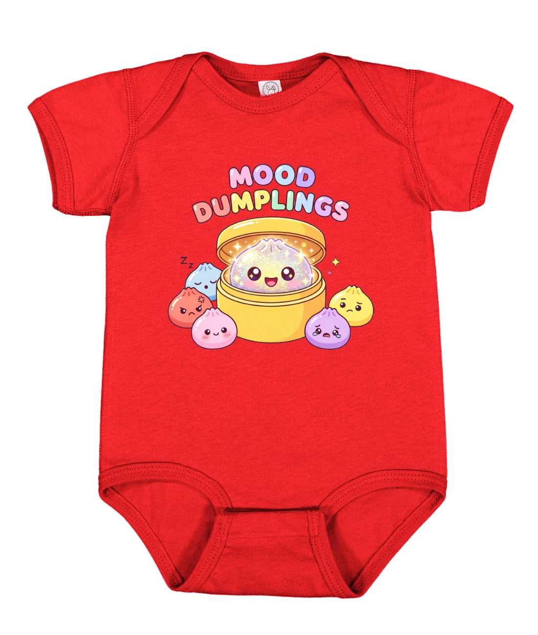 Mood Dumplings Kawaii Cute Dim Sum Emotional Dumpling Anime Food Lover Pop Culture Baby Creeper Boys Girls Infant Bodysuit