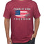 Freedom Shirt Red White and Blue USA Flag Tee, Patriotism American Pride Men's T-Shirt