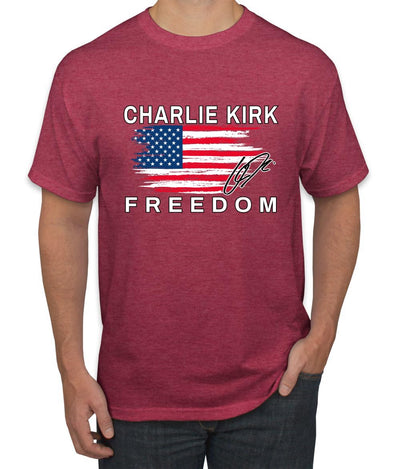 Freedom Shirt Red White and Blue USA Flag Tee, Patriotism American Pride Men's T-Shirt