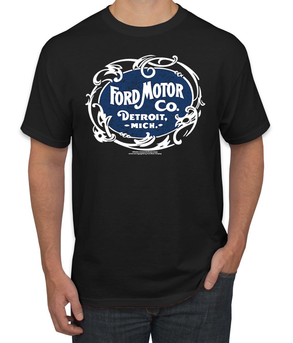 Ford Motor Co Detroit Michigan Classic Vintage Car Company Logo Cars and Trucks Men's T-Shirt