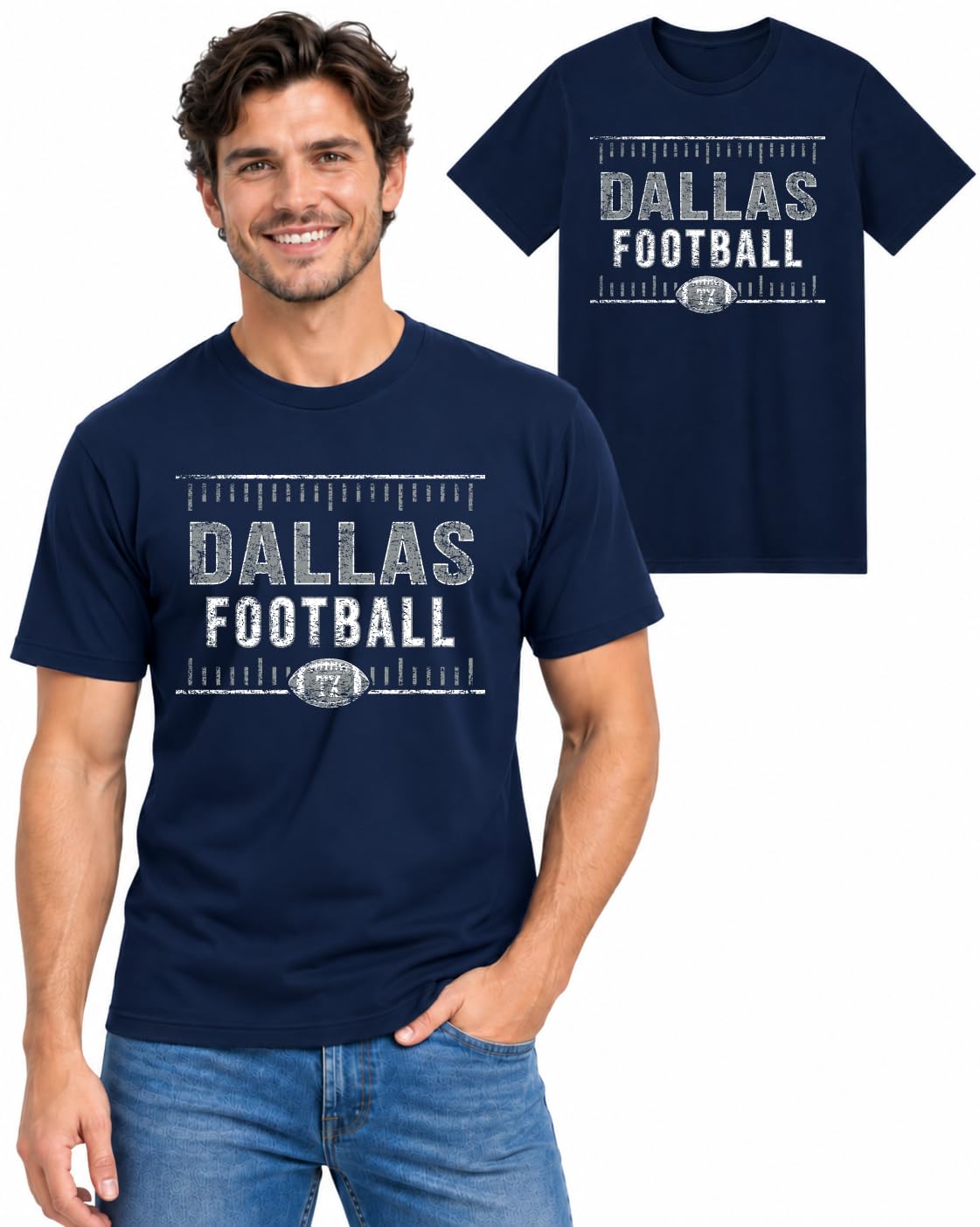 Football Fan City Tee Graphic TShirt for Men and Women Cotton Unisex Tee