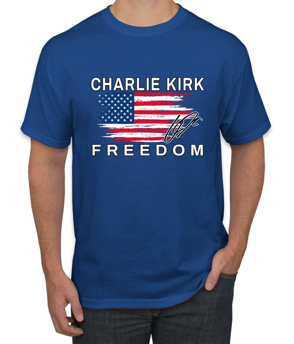 Freedom Shirt Red White and Blue USA Flag Tee, Patriotism American Pride Men's T-Shirt
