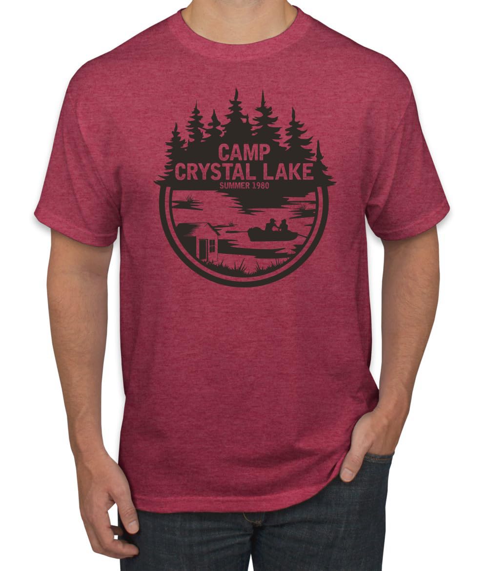 Camp Crystal Lake Retro NJ 80s Horror Movie Jason Pop Culture Men's T-Shirt