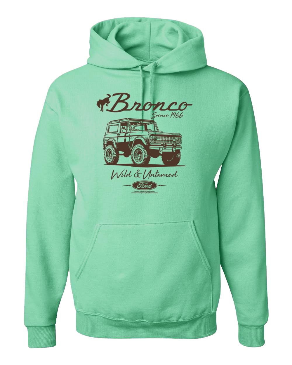 Ford Bronco Wild Untamed 1966 Vintage Cars and Trucks Unisex Hoodie Sweatshirt