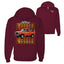 US Flag Ford Bronco Cars and Trucks Front and Back Graphic Zip Up Hoodie Sweatshirt