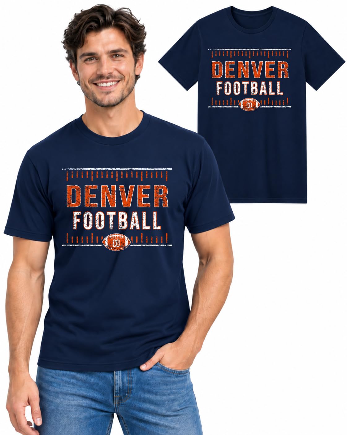 Football Fan City Tee Graphic TShirt for Men and Women Cotton Unisex Tee