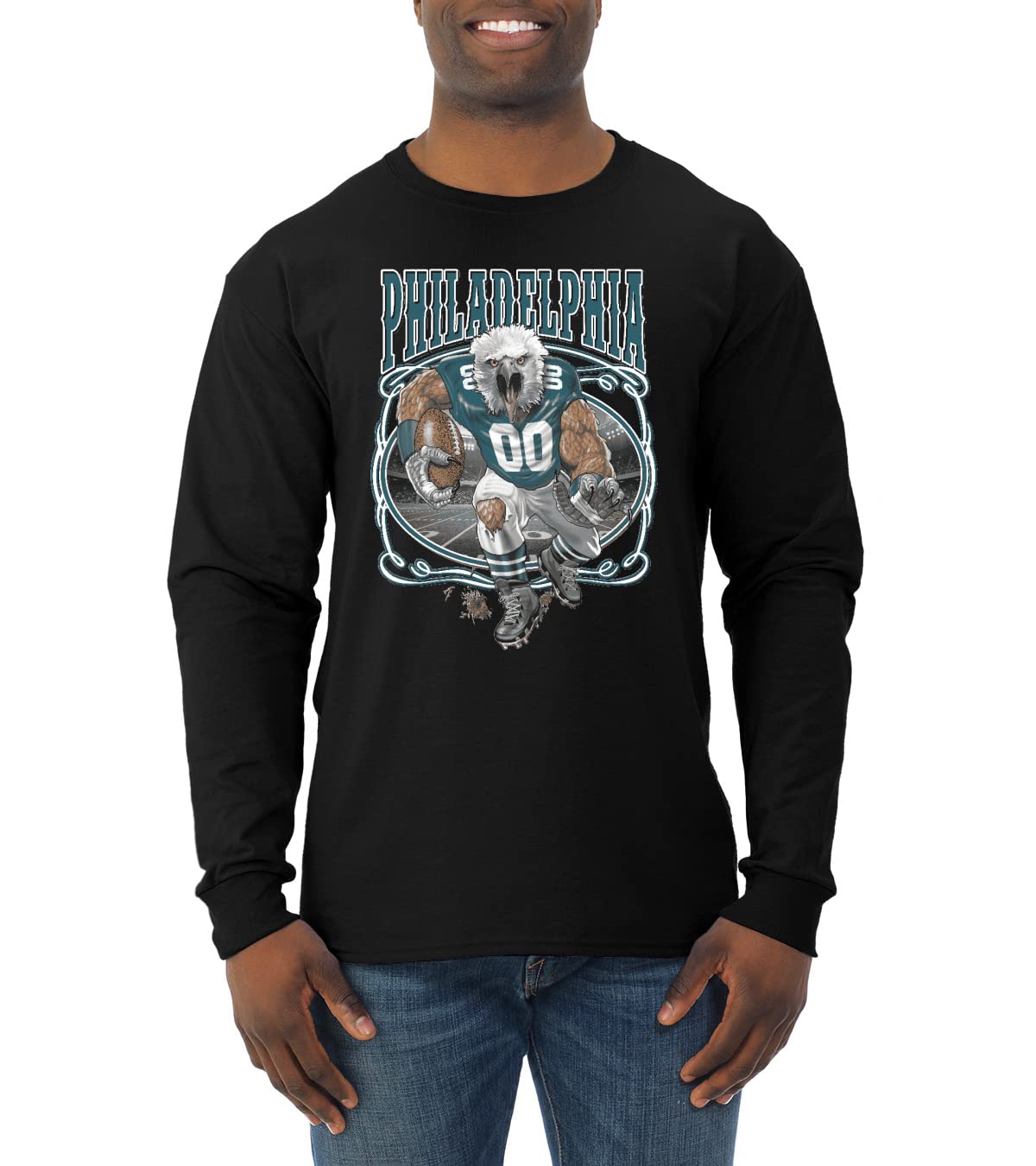 Phil Fan Fantasy Football Sports Mens Long Sleeve Shirt