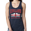 Flag Heart Soccer Fan, Women's Novelty Shirt, Game Day Gift for Her Racerback Tank Top
