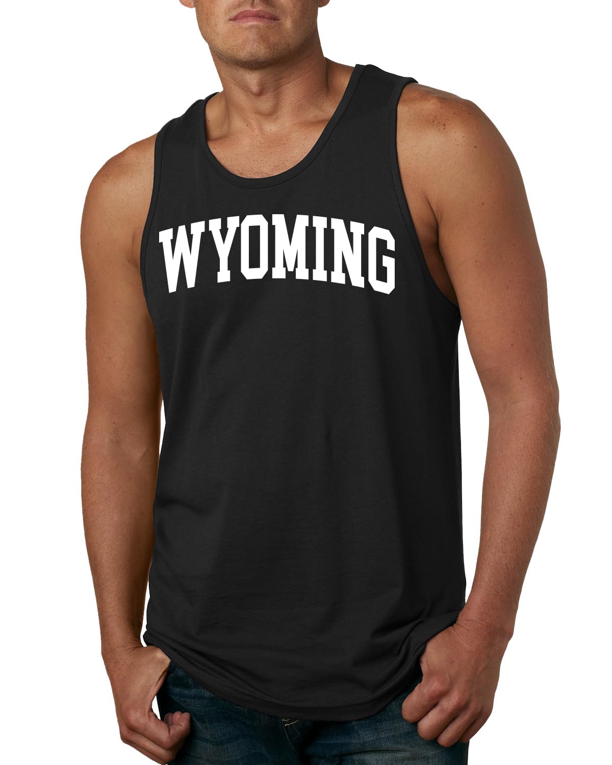 State of Wyoming College Style Fashion Mens Tank Top