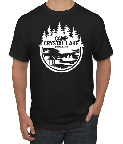 Camp Crystal Lake Retro NJ 80s White Horror Movie Jason Pop Culture Men's T-Shirt