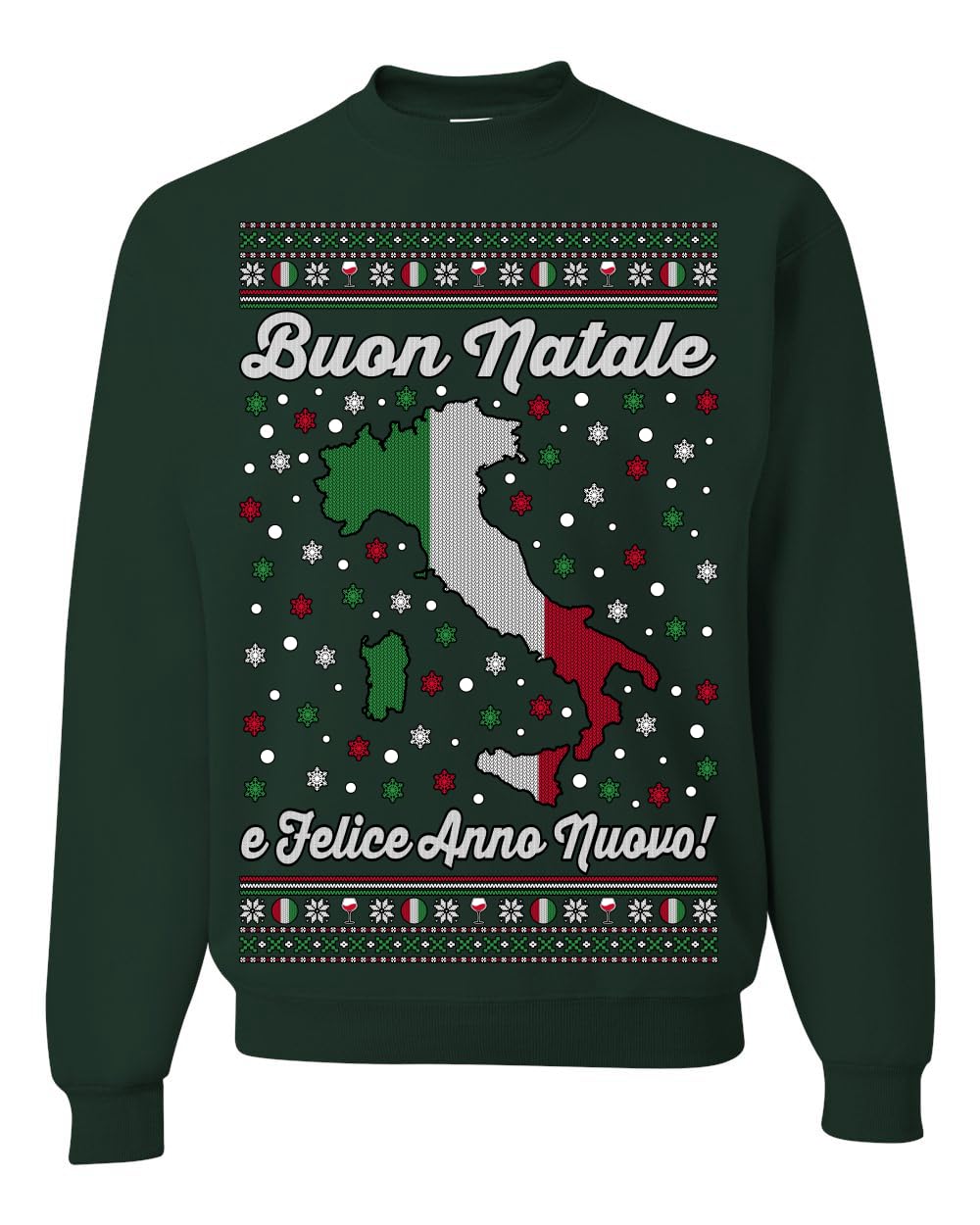 Funny Italian Christmas Donkey Ugly Christmas Sweater Crewneck Sweatshirt
