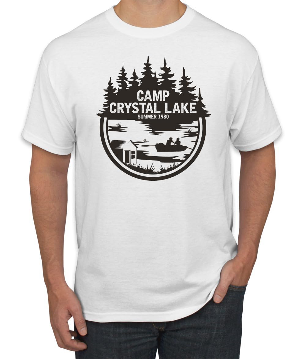 Camp Crystal Lake Retro NJ 80s Horror Movie Jason Pop Culture Men's T-Shirt