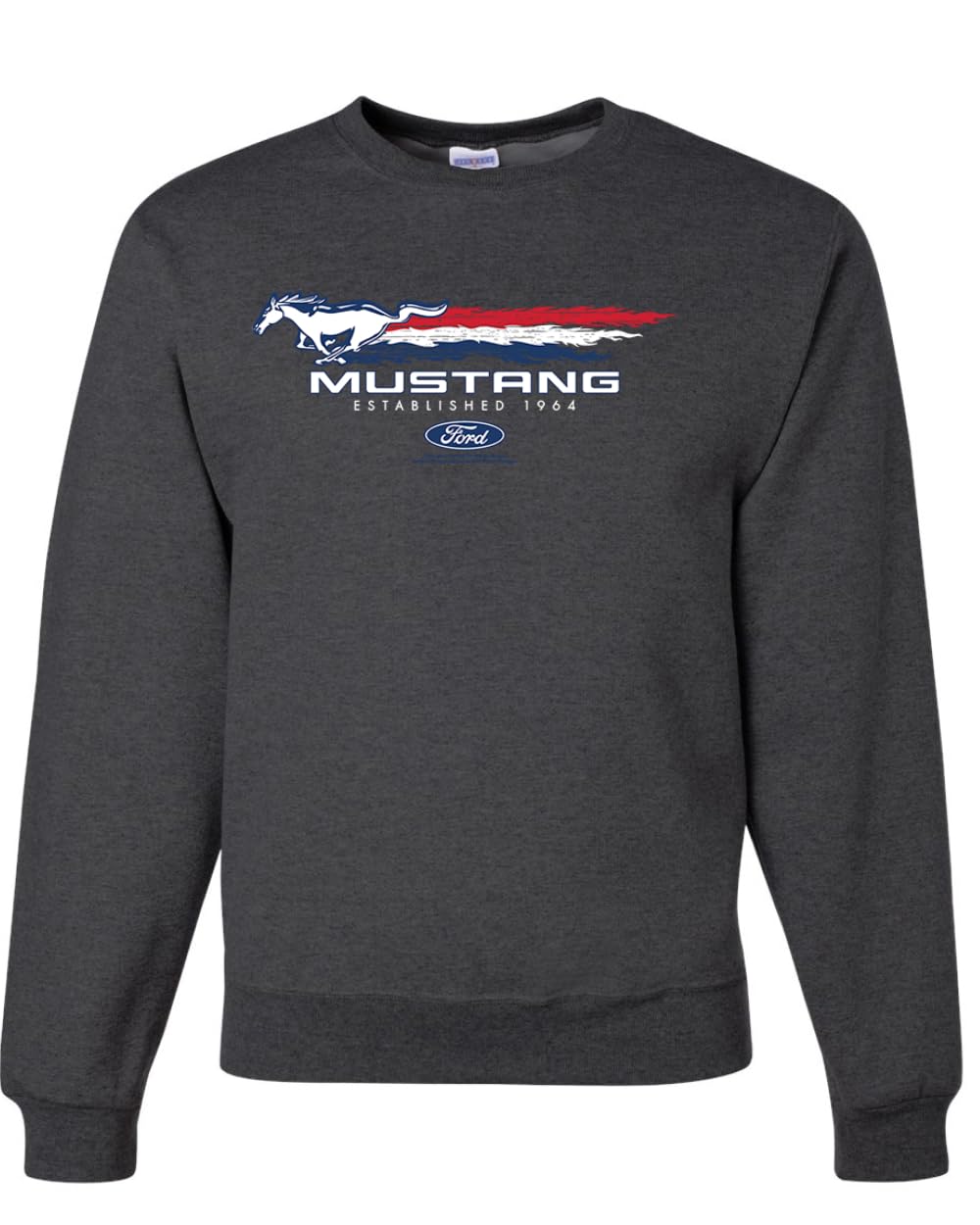 Ford Mustang USA Pony Logo Est 1964 Classic Racing Logo Cars and Trucks Unisex Crewneck Sweatshirt