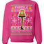 Fragile Leg Lamp Ugly Christmas Sweater Unisex Crewneck Graphic Sweatshirt