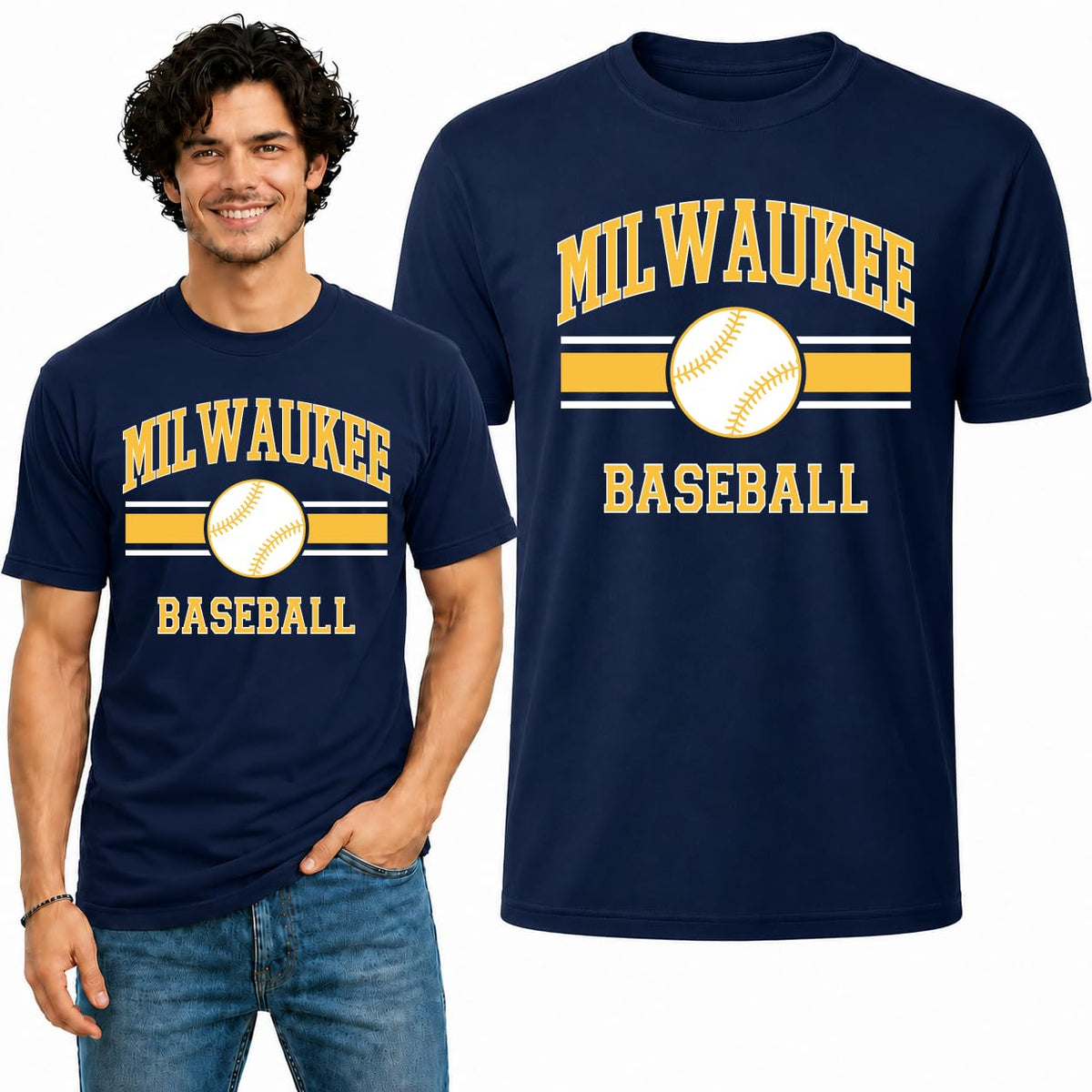 Milwaukee Fan Tee T-Shirt for Men and Women Graphic T-Shirt
