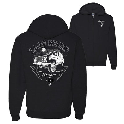 US Flag Ford Bronco Cars and Trucks Front and Back Graphic Zip Up Hoodie Sweatshirt