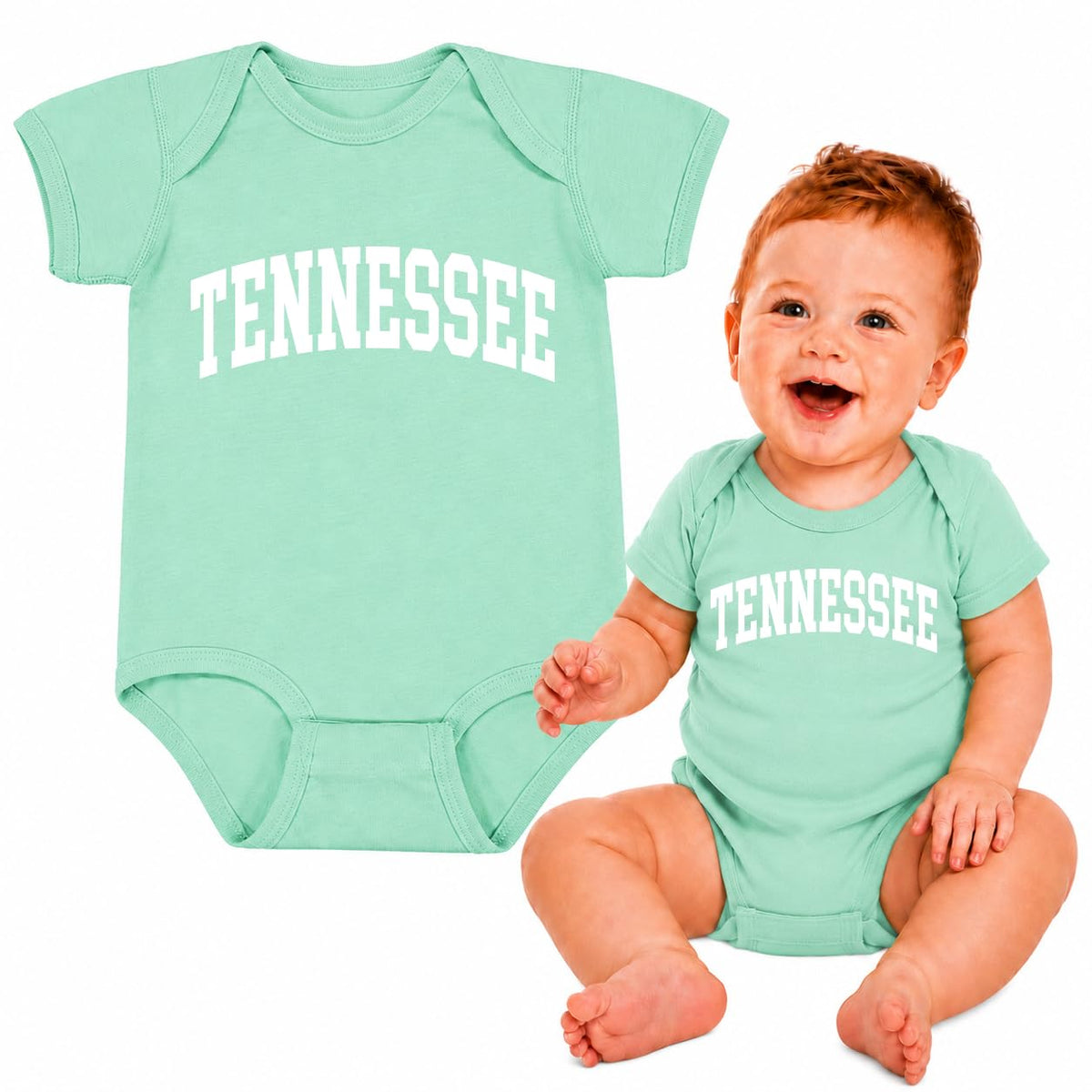 State of Tennessee College Style Fashion Baby Creeper Boys Girls Infant Bodysuit