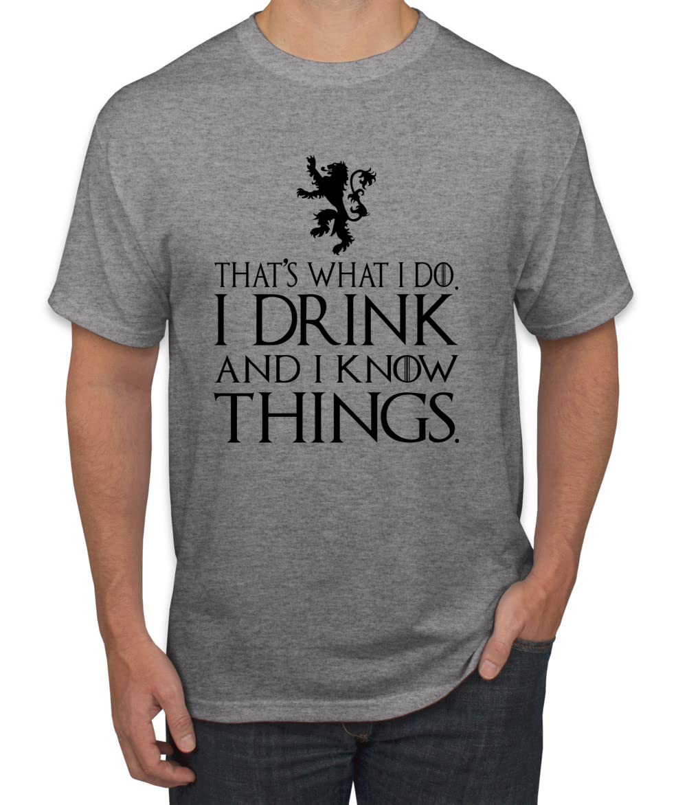 I Drink and I Know Things Tyrion GOT Black Pop Culture Men's T-Shirt