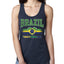 Flag Heart Soccer Fan, Women's Novelty Shirt, Game Day Gift for Her Racerback Tank Top