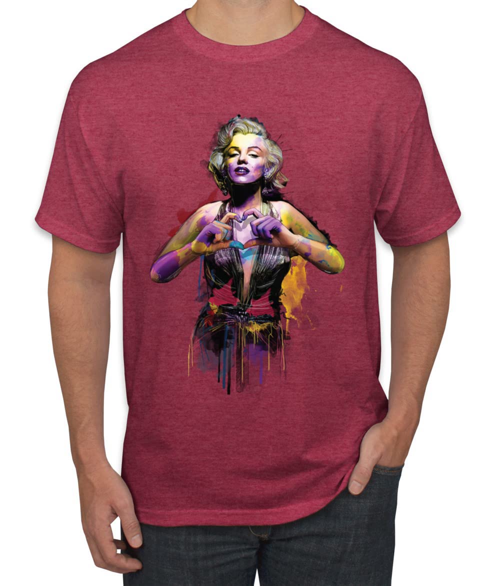 Marilyn Watercolor Love Pop Culture Men's Graphic T-Shirt