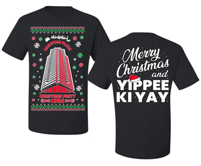 Nakatomi Plaza Christmas Party 1988 Front and Back Ugly Christmas Men's T-Shirt