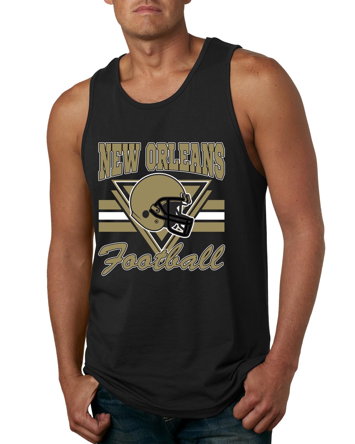 Vintage American Footbal Team Fan Helmets Sports Mens Tank Top
