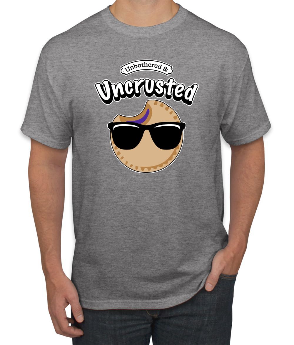 Unbothered and Uncrusted Funny PB&J Sandwich Sunglasses Humor Men's T-Shirt