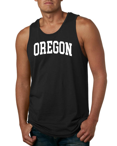 State of Oregon College Style White Fashion Mens Tank Top