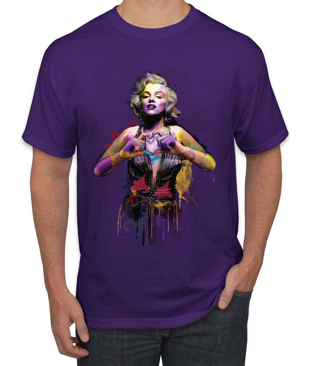 Marilyn Watercolor Love Pop Culture Men's Graphic T-Shirt