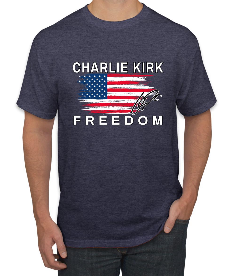 Freedom Shirt Red White and Blue USA Flag Tee, Patriotism American Pride Men's T-Shirt