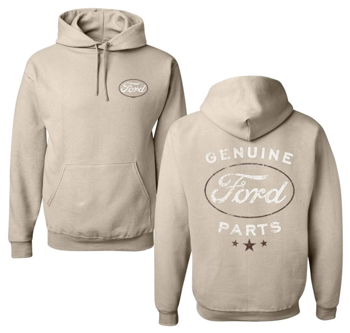 Vintage Distressed Genuine Ford Parts Cars and Trucks Front and Back Cars and Trucks Unisex Hoodie Sweatshirt