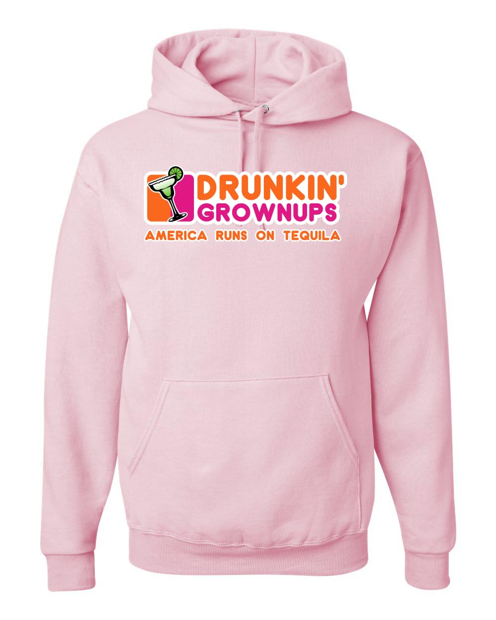 Drunkin' Grownups America Runs on Alcohol Parody Humor Unisex Hoodie Sweatshirt