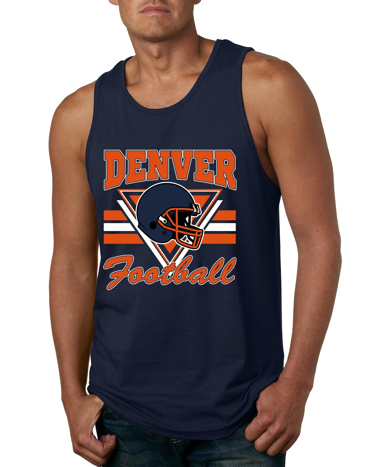 Vintage American Footbal Team Fan Helmets Sports Mens Tank Top