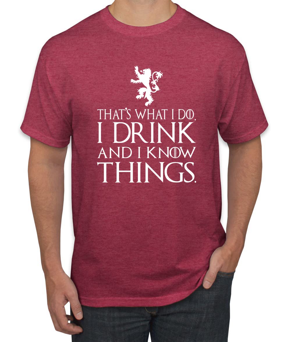 I Drink and I Know Things Tyrion GOT White Pop Culture Men's T-Shirt
