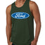 Ford Logo Tank Officially Licensed Blue Emblem Performance Cars and Trucks Mens Graphic Tank Top