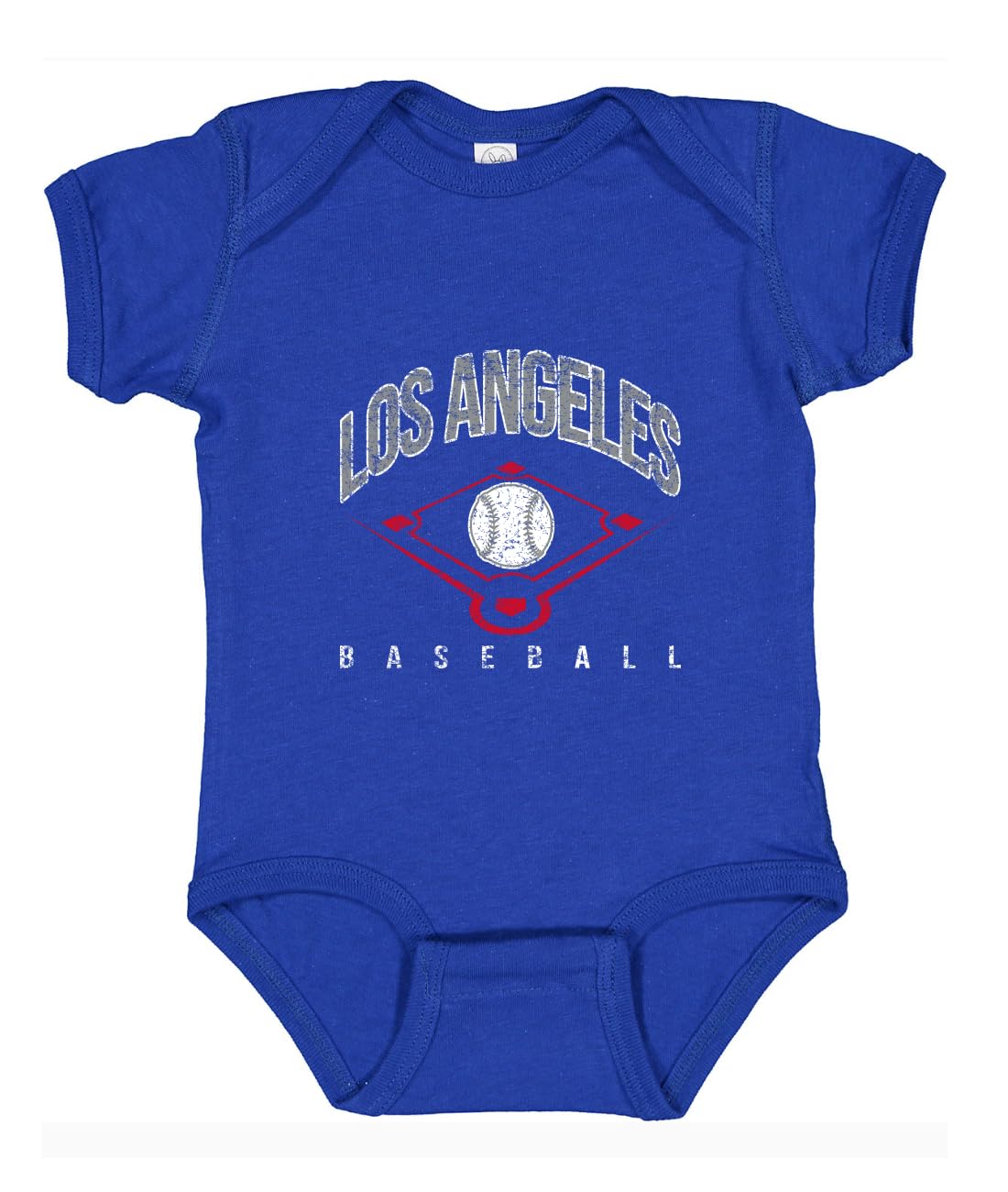 American Baseball Fan Vintage Distressed Field Sports Gift Baby Short-Sleeve Bodysuit