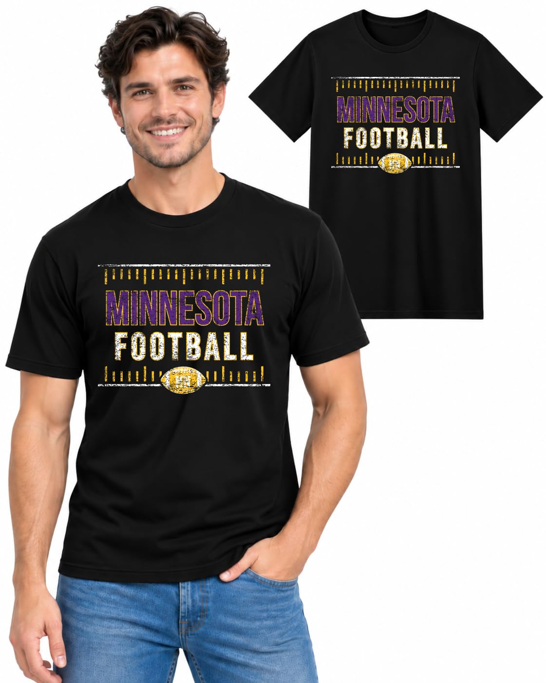 Football Fan City Tee Graphic TShirt for Men and Women Cotton Unisex Tee