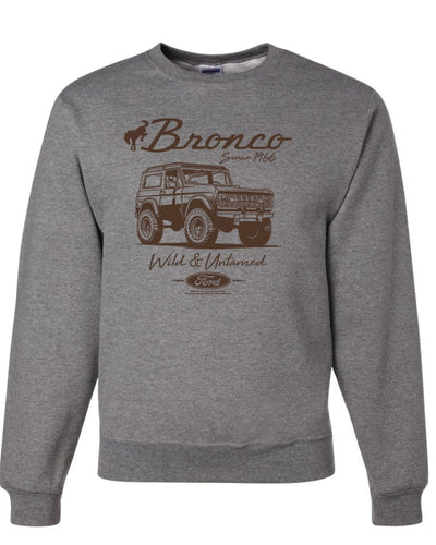 Ford Bronco Wild Untamed 1966 Vintage Cars and Trucks Unisex Crewneck Sweatshirt