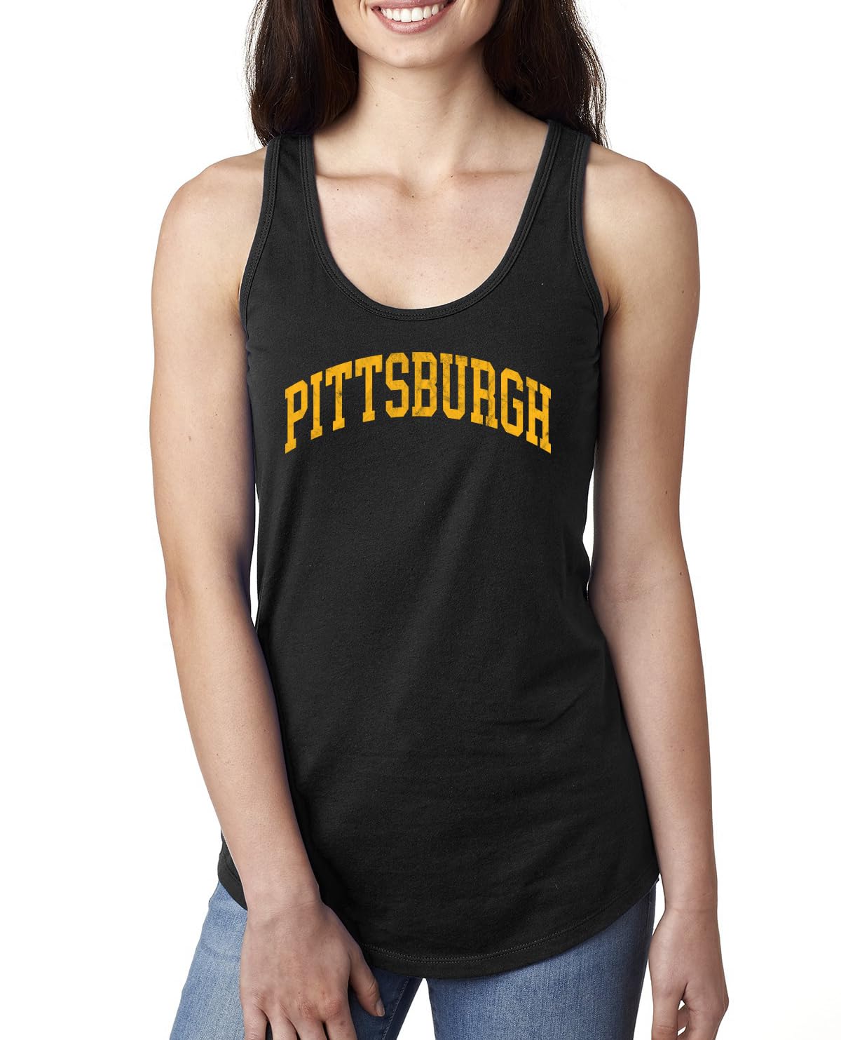 Classic Varsity College Style Fantasy Fan, Trendy Team Streetwear Sports Ladies Racerback Tank Top
