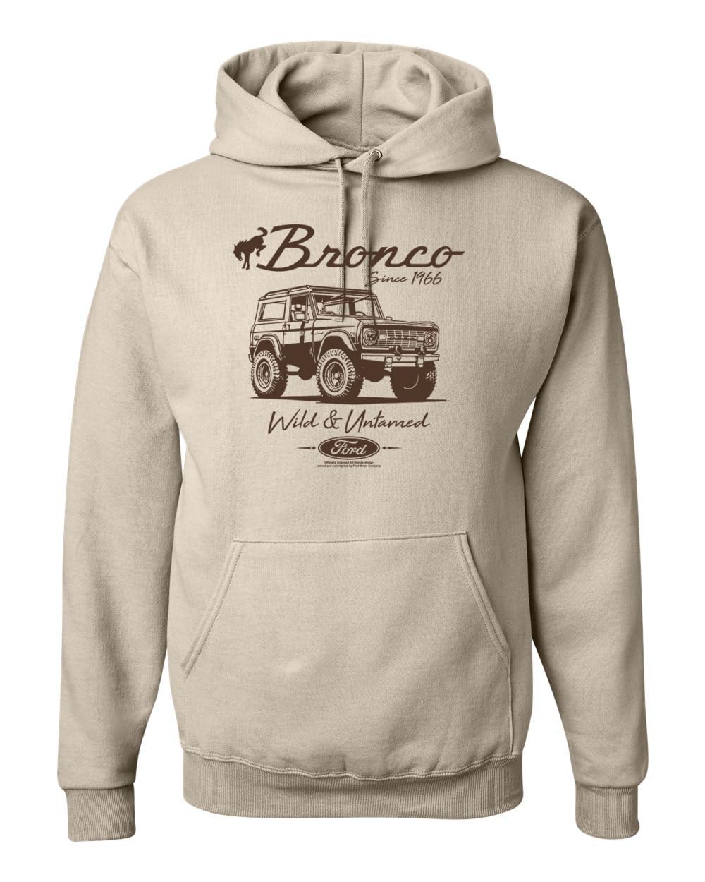 Ford Bronco Wild Untamed 1966 Vintage Cars and Trucks Unisex Hoodie Sweatshirt