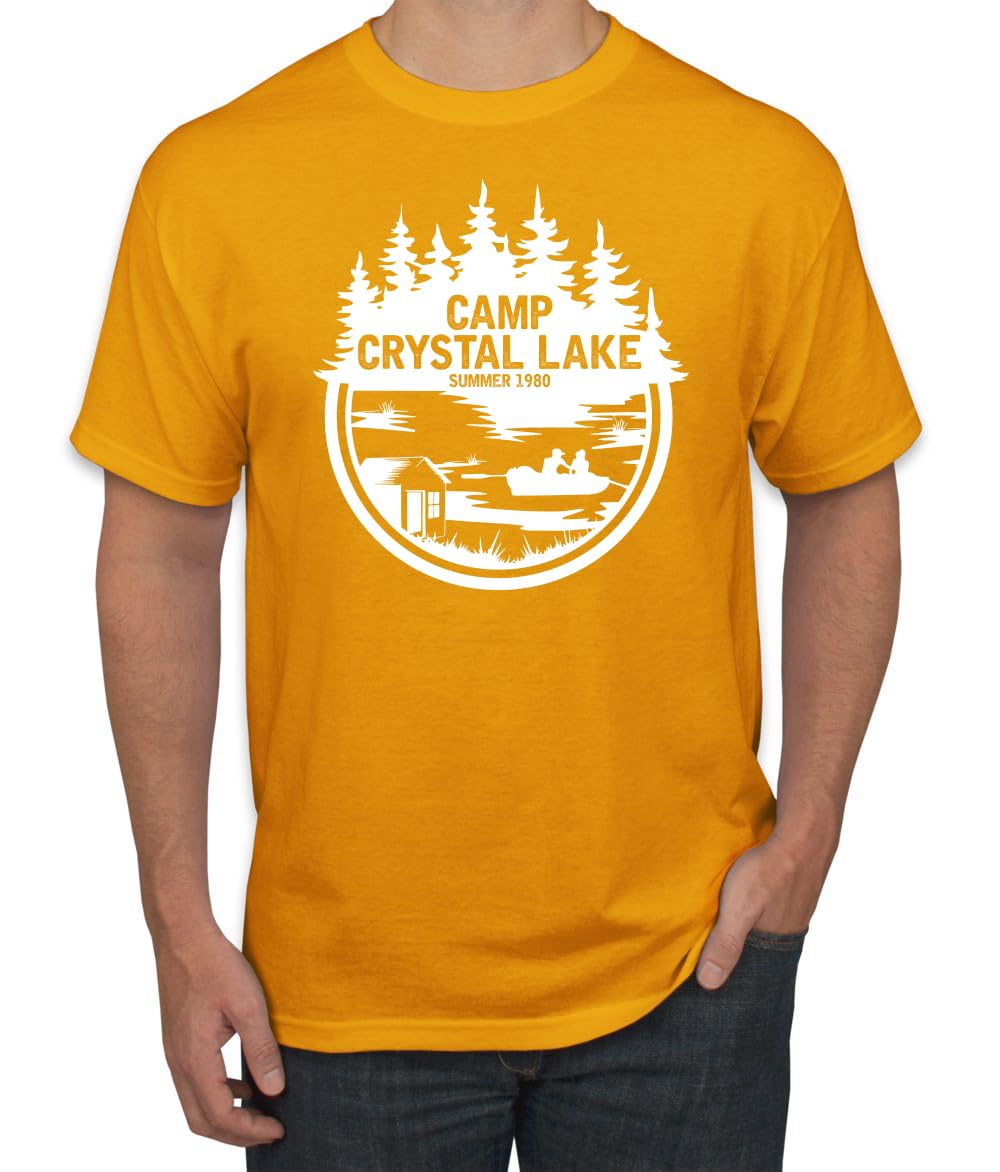 Camp Crystal Lake Retro NJ 80s White Horror Movie Jason Pop Culture Men's T-Shirt