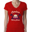 Funny Island Pop Culture Womens Junior Fit V-Neck Tee