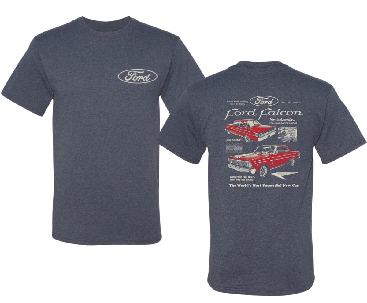 Ford Falcon Classic Car Vintage Muscle Automotive Design Truck Cars and Trucks Front and Back Men's T-Shirt
