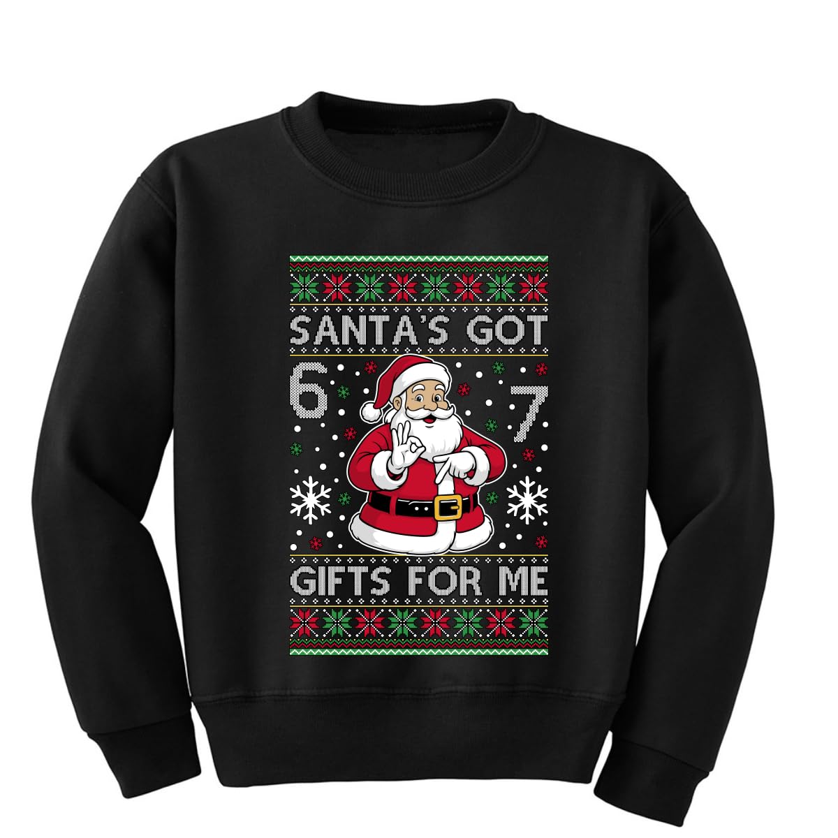 6 7 Numbers Six Seven Unisex Boys Girls Crewneck Sweatshirt