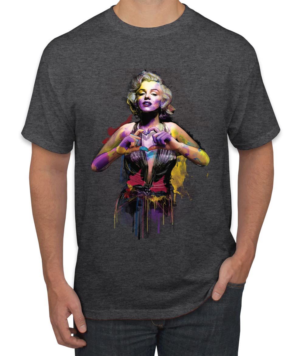 Marilyn Watercolor Love Pop Culture Men's Graphic T-Shirt