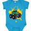 Green Monster Truck with Firey Flames Cars and Trucks Baby Creeper Boys Girls Infant Bodysuit