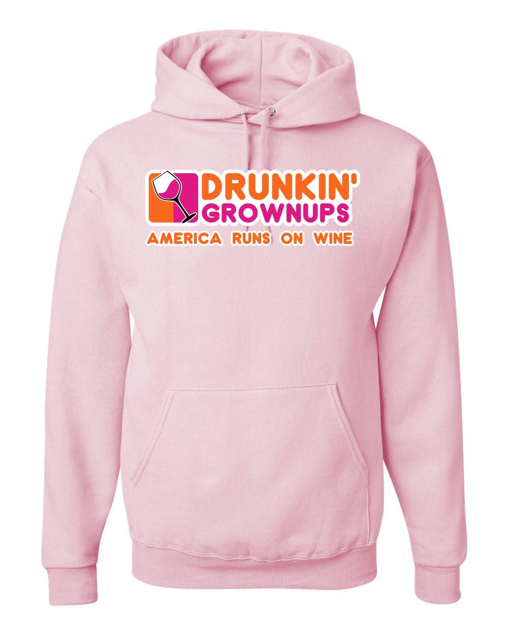 Drunkin' Grownups America Runs on Alcohol Parody Humor Unisex Hoodie Sweatshirt